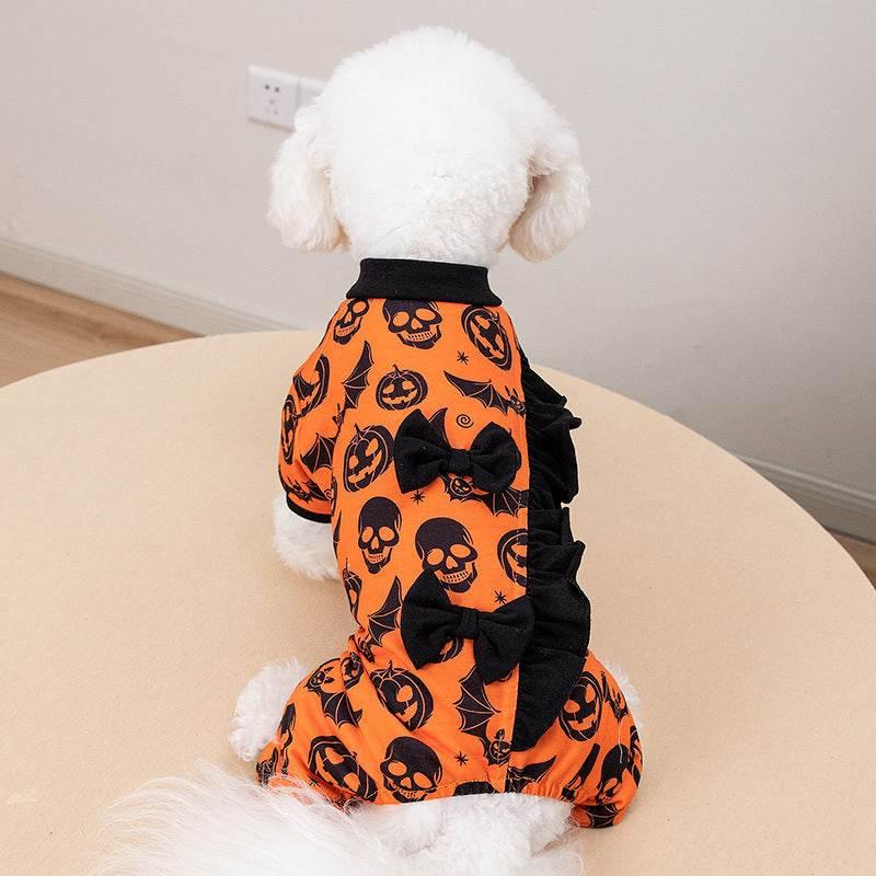 Pet Halloween Four-Legged Costume Pumpkin Head Costume Halloween home decor(万圣节装饰) by FFOrder