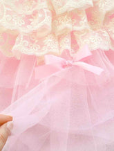 Elegant Pink Lace Dog Dress Trailing Handcrafted Princess Tutu Gown for Wedding Party - GiFTiFY
