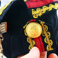 Handcrafted Royal Military Pet Suit Gold Trimmed Dog Outfit Jacket Suit Shirt Two-Piece Prince Uniform Badge