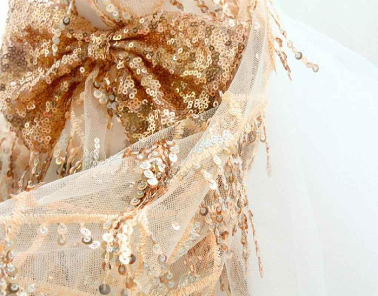 Sequin Pet Dress Luxury Dog Gown Cats Princess Trailing Dress Party Birthday - GiFTiFY