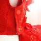 Handmade Luxury Pet Gown Red Lace Princess Dog Dress Weddings Special Occasions Photo Shoots Holiday Birthday