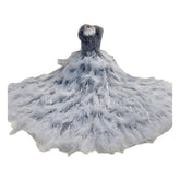 Feather Fantasy Pet Gown | Luxury Dog Dress for Special Occasions - GiFTiFY