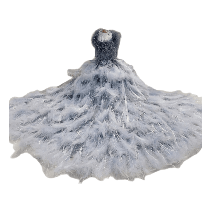 Feather Fantasy Pet Gown | Luxury Dog Dress for Special Occasions - GiFTiFY