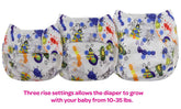 One Size Pocket Diapers - INSERTS NOT INCLUDED One Size Pocket Diapers by Blueberry & Me