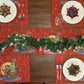 DaDa Bedding Set of 4-Pieces Red Santa Claus Christmas Tapestry Placemats 13” x 19” (17615)