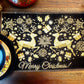 DaDa Bedding Set of 4-Pieces Magical Golden Reindeer Woven Tapestry Dining Table Placemats 13” x 19”