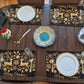 DaDa Bedding Set of 4-Pieces Magical Golden Reindeer Woven Tapestry Dining Table Placemats 13” x 19”