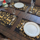 DaDa Bedding Set of 4-Pieces Magical Golden Reindeer Woven Tapestry Dining Table Placemats 13” x 19”