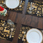 DaDa Bedding Set of 4-Pieces Magical Golden Reindeer Woven Tapestry Dining Table Placemats 13” x 19”