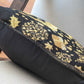 DaDa Bedding Magical Golden Reindeer Woven Tapestry Throw Pillow Covers 16" x 16"