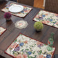 DaDa Bedding Set of 4-Pieces Vintage Romantic Roses Lovely Pink Floral Tapestry Placemats 13” x 19” (879)
