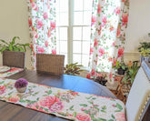 DaDa Bedding Set of 2-Pieces Romantic Roses Pink Floral Sheer Window Panel Curtains (JHW-879) - GiFTiFY