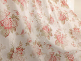 DaDa Bedding Set of 2-Pieces Hint of Mint Dainty Floral Pink Roses Cottage Sheer Window Panel Curtains (JHW3036) Curtains by DaDalogy Bedding Collection