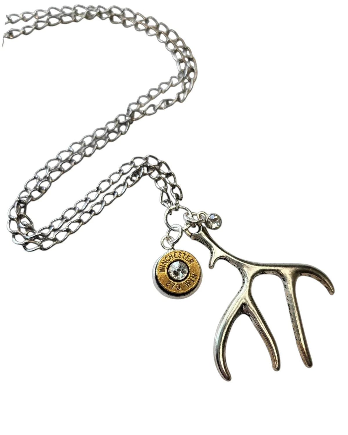 Antler & Head stamp Necklace Necklace by Sarahs Jewelry Designs