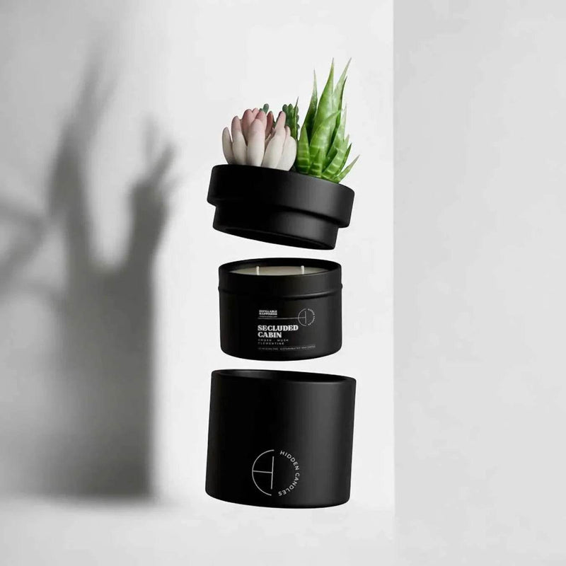 Secluded Cabin Candle Refill Candle Tin by Hidden Candles