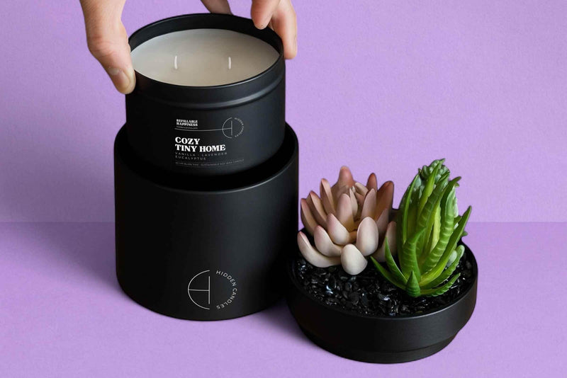 Cozy Tiny Home Candle Refill Candle Tin by Hidden Candles