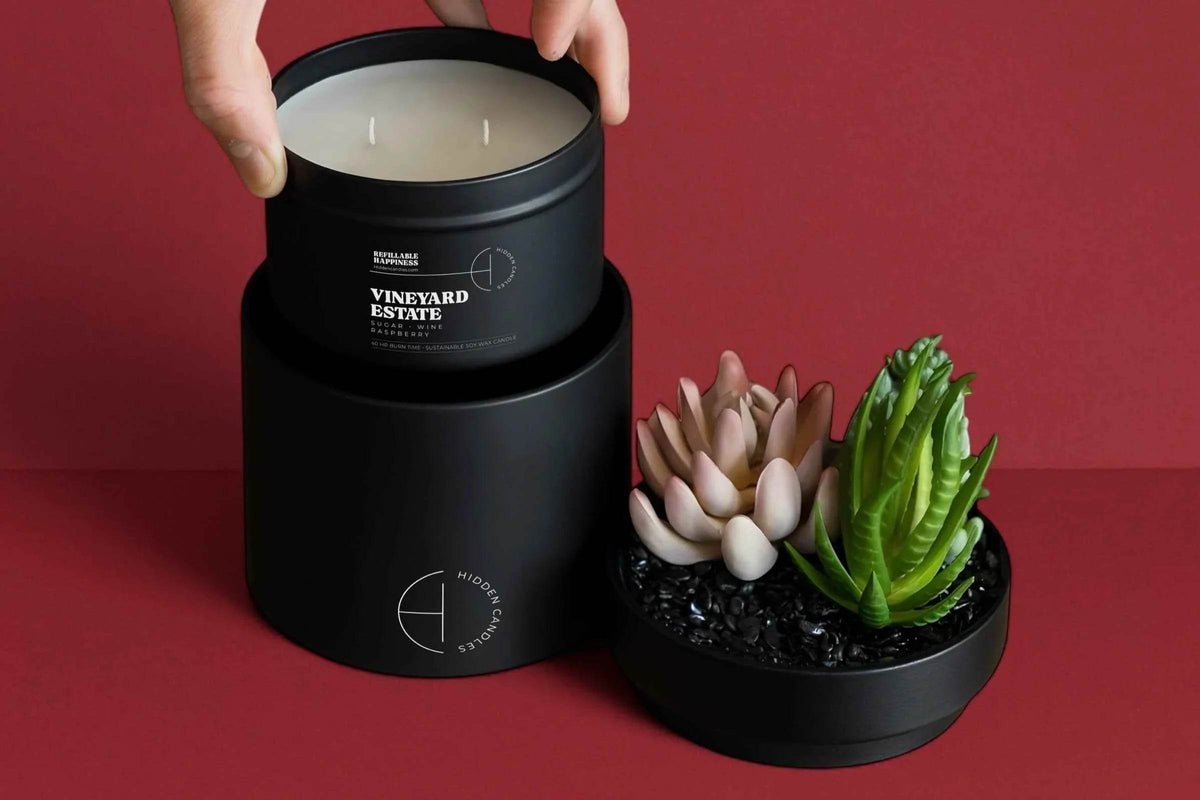 Vineyard Estate Candle Refill Candle Tin by Hidden Candles