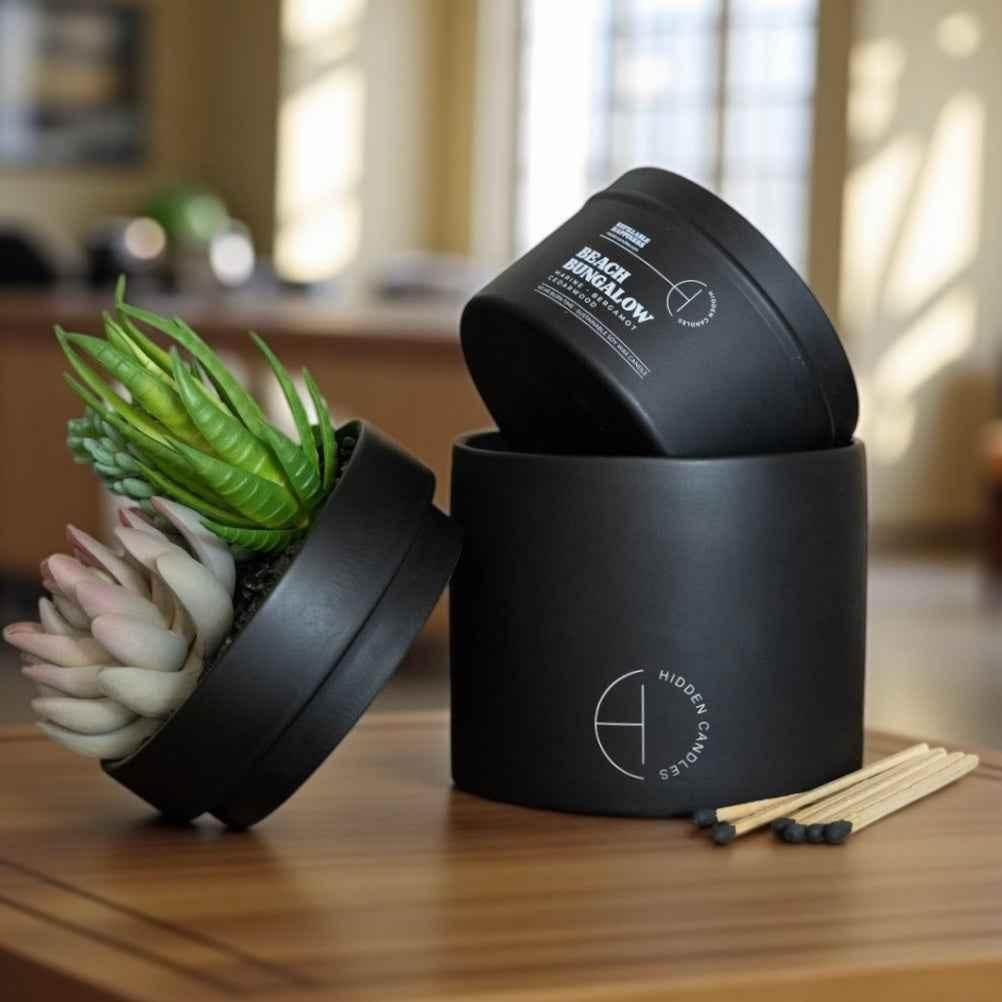 The Hidden Candle Succulent & Candle by Hidden Candles
