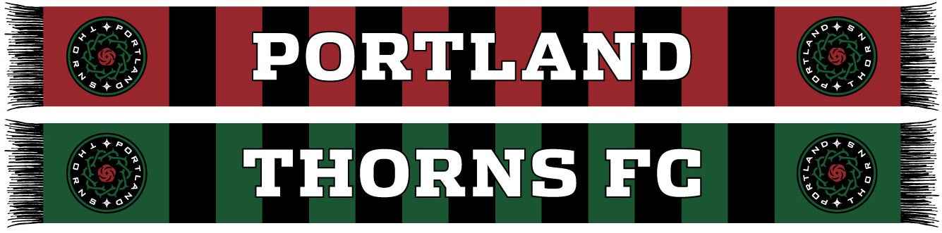 PORTLAND THORNS FC SCARF- Red and Green Bar (HD Knit)