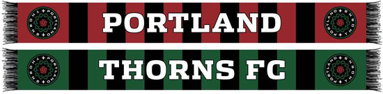 PORTLAND THORNS FC SCARF- Red and Green Bar (HD Knit)