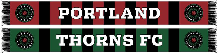 PORTLAND THORNS FC SCARF- Red and Green Bar (HD Knit)