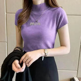 Elegant Turtleneck Summer Blouse for Women - GiFTiFY
