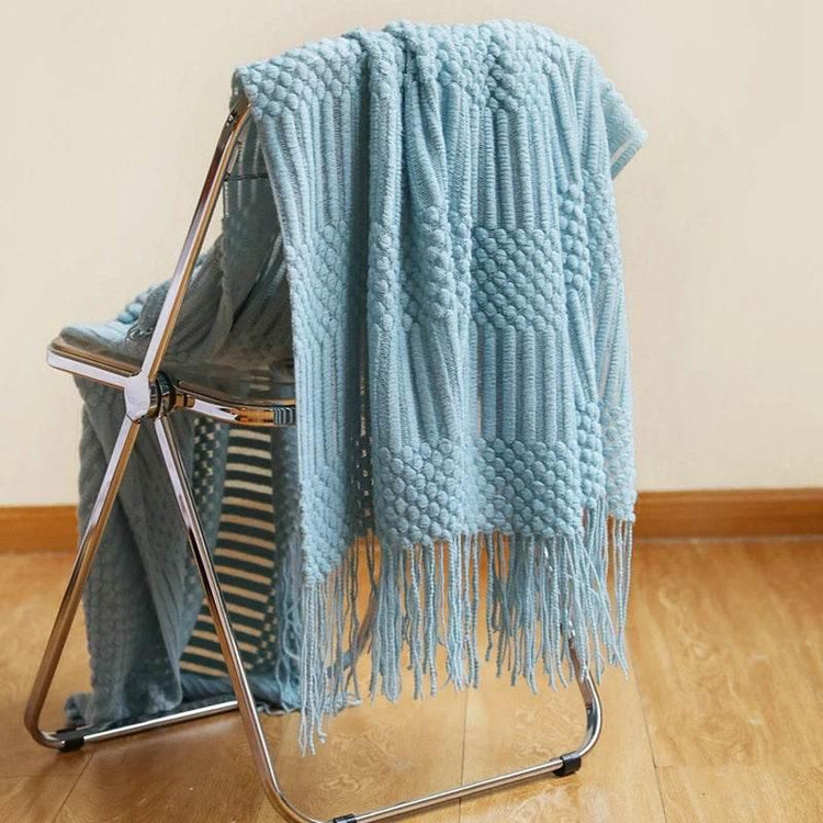 Bohemian Couch Blanket Large Knitted Tassel Throw for Bed Chair Sofa Couch Cover All-Season Blankets Home Decor Soft Comfortable - GiFTiFY