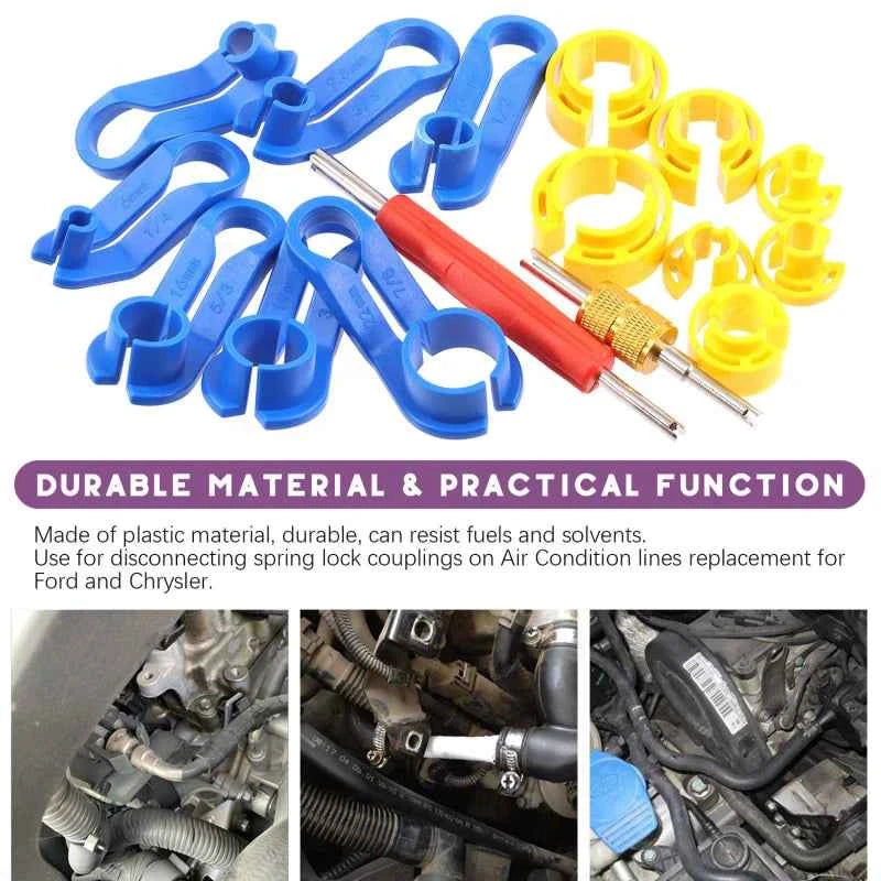 1 Set 7/16pcs Car Auto AC Line Disconnect Tool Fuel Line Disconnect Fuel Line Angled Disconnect Tool Set Fuel Line Removal Tools