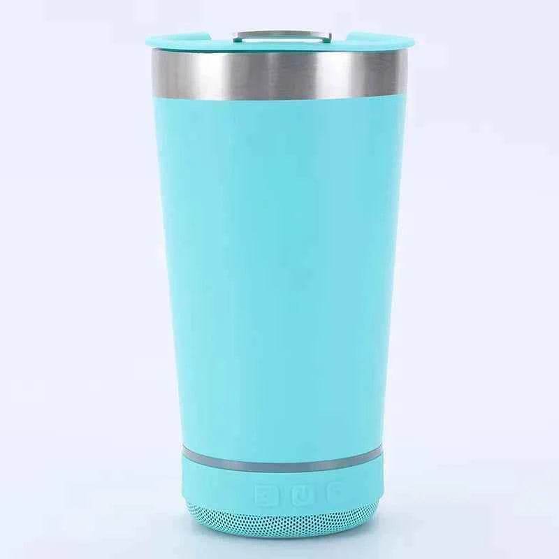 16oz smart bluetooth speaker car portable car cup creative bottle opener stainless steel thermos cup - GiFTiFY