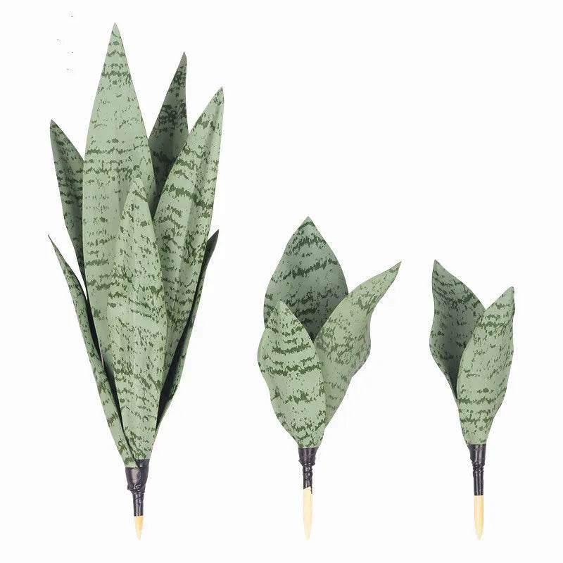 Artificial Succulents Plants House Decoration Accessori Tropical Fake Long Leaf Bonsai Hotel Party Home Decor Photo Props by DSERS
