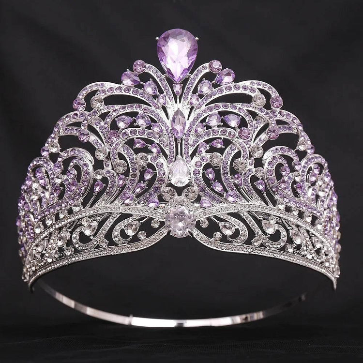 European Miss Universe Big Forest Crystal Wedding Crowns Cubic Zircon Crown Queen Rhinestone Tiara Party Stage Show Hair Jewelry Tiaras by DSERS