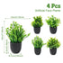 1/4pcs Artificial Plants Potted Green Bonsai Small Tree Grass Plant Pot Ornament Fake Flower for Home Garden Decor Wedding Party - GiFTiFY