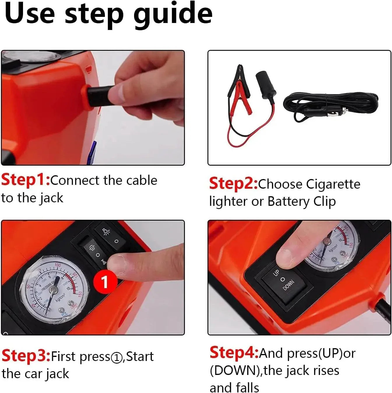 5 Ton Hydraulic Trolley Floor Jack Car Jack Kit 5Ton DC 12V Electric Hydraulic Car Jack Lift - GiFTiFY