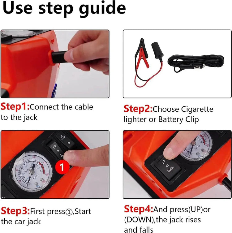 5 Ton Hydraulic Trolley Floor Jack Car Jack Kit 5Ton DC 12V Electric Hydraulic Car Jack Lift - GiFTiFY