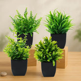 1/4pcs Artificial Plants Potted Green Bonsai Small Tree Grass Plant Pot Ornament Fake Flower for Home Garden Decor Wedding Party - GiFTiFY