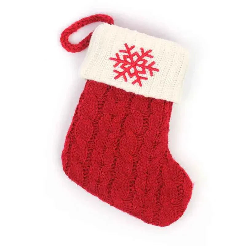 navidad Christmas Boots Letters Christmas Stocking New Knitting Christmas Tree Pendant Decorations SnowflakeChristmas Socks by DSERS