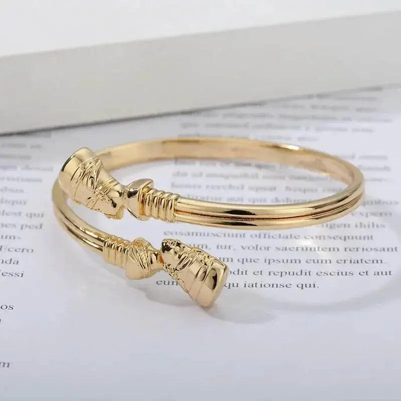 Adjustable Gold Nefertiti Inspired Cuff Bracelet - GiFTiFY