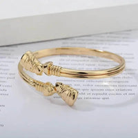 Adjustable Gold Nefertiti Inspired Cuff Bracelet