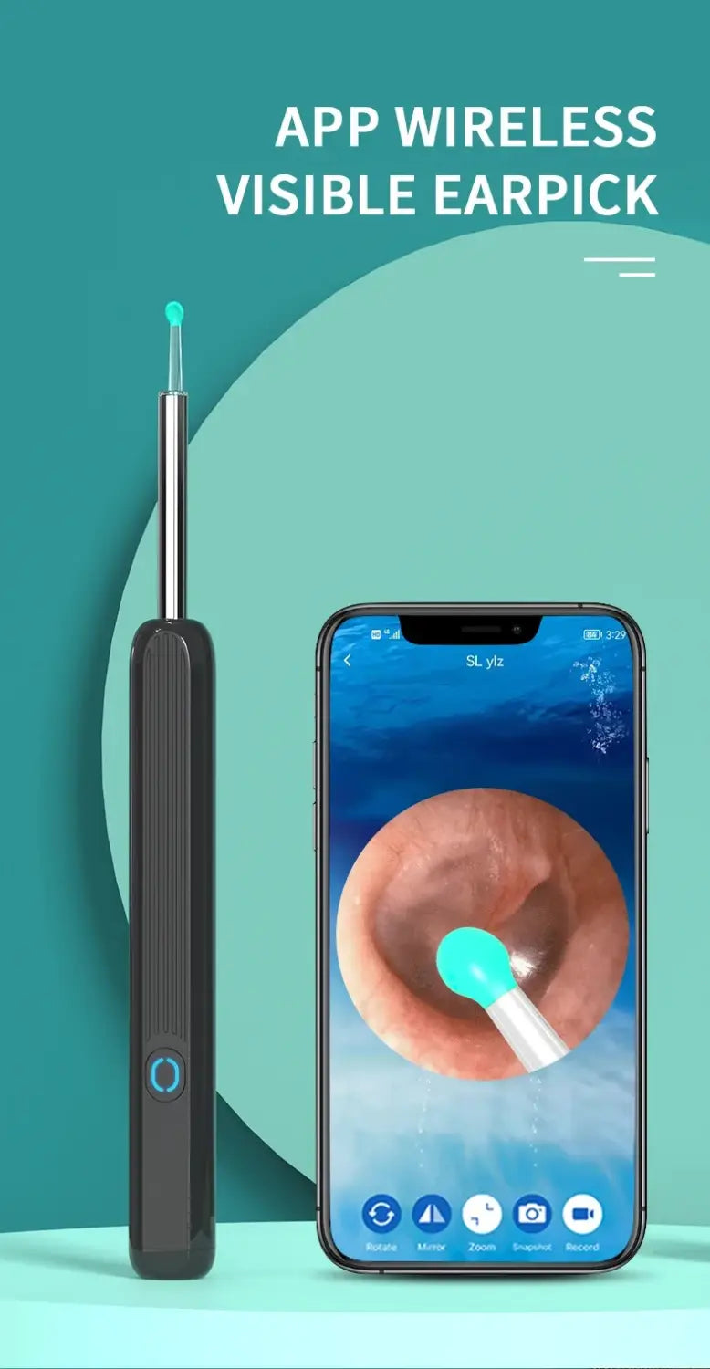 Wireless Ear Cleaning Mobile phone Link Camera LED light Wireless Ear Endoscope Earwax Cleaning