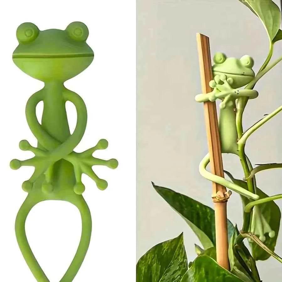 1/2/5pcs Frog Plant Stand Green Frog Plant Supports Cute Stable Support for Small Potted Plants Succulents Planter Decorations by DSERS