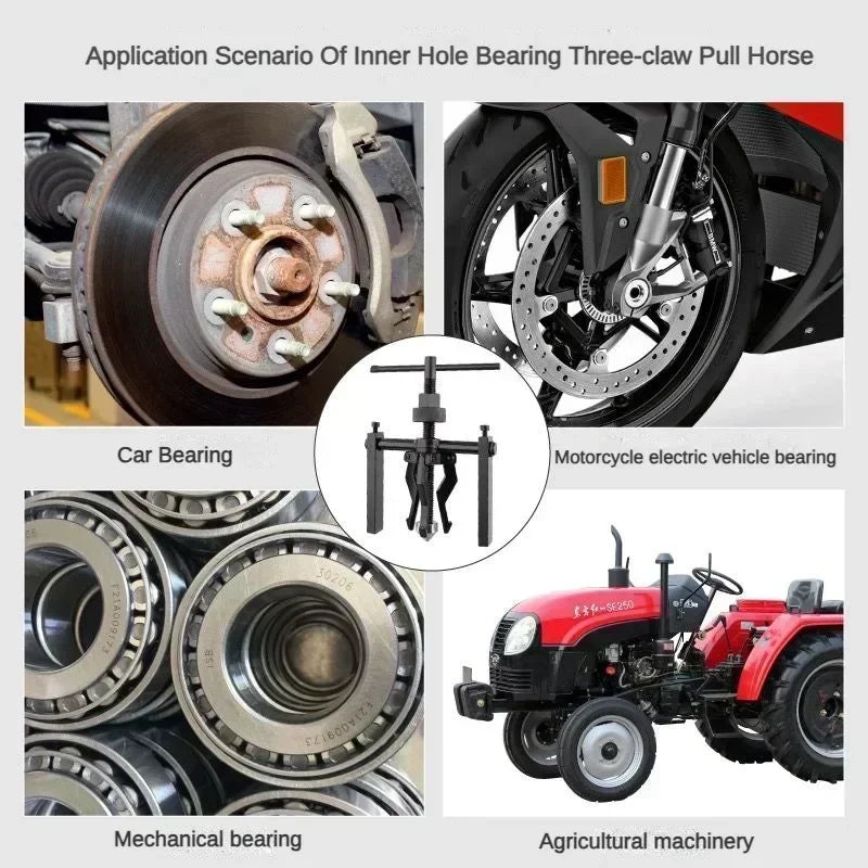Car Repair Tool 3-Jaw Extractor Car Inner Bearing Puller Gear Labor-saving Car Separation Disassembly Tool Auto Accessories by GiFiFY