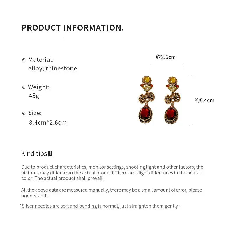 Draweye Bows Earrings for Women Medieval Palace Style Vintage Korean Fashion Aretes De Mujer Geometric Elegant Jewelry - GiFTiFY