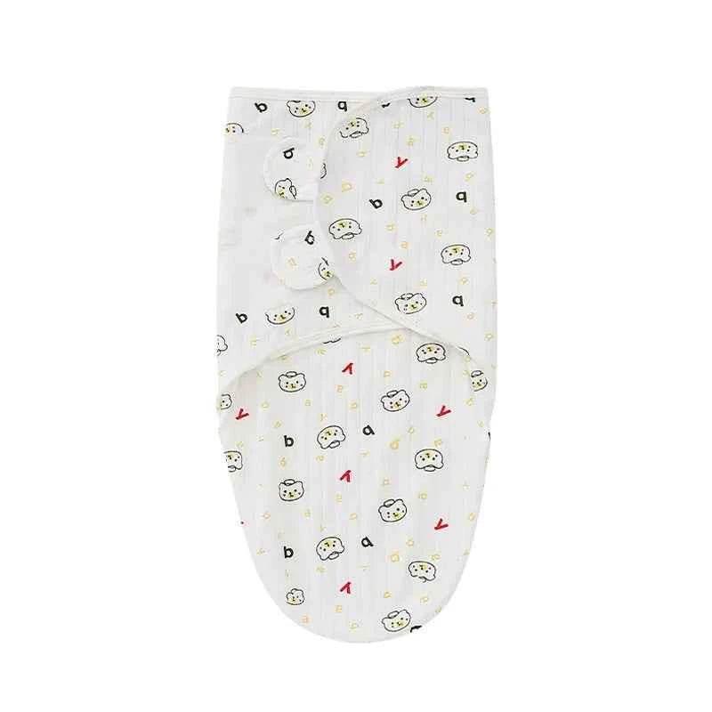 Newborn Baby Wrap Anti-Startle 2Pcs/Set Baby Swaddle Sleeping Cocoon Design 100%Cotton Baby Adjustable Blanket 0-6 Months - GiFTiFY