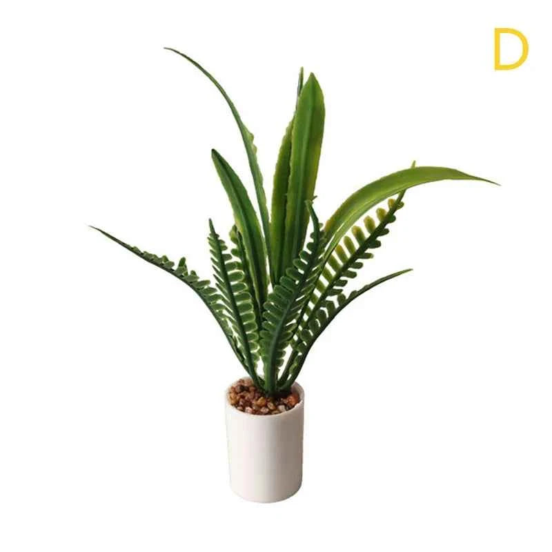 1:12 Dollhouse Miniature Potted Plant Green Leaves Pot Bonsai Garden Home Model Decor Toy Doll House Accessories by DSERS