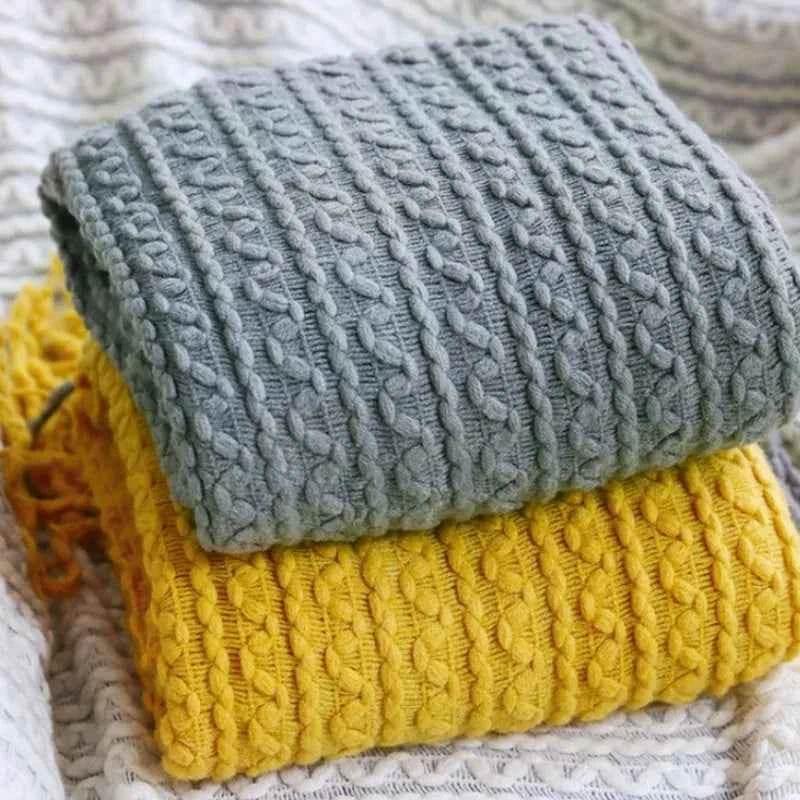 Bohemian Couch Blanket Large Knitted Tassel Throw for Bed Chair Sofa Couch Cover All-Season Blankets Home Decor Soft Comfortable - GiFTiFY