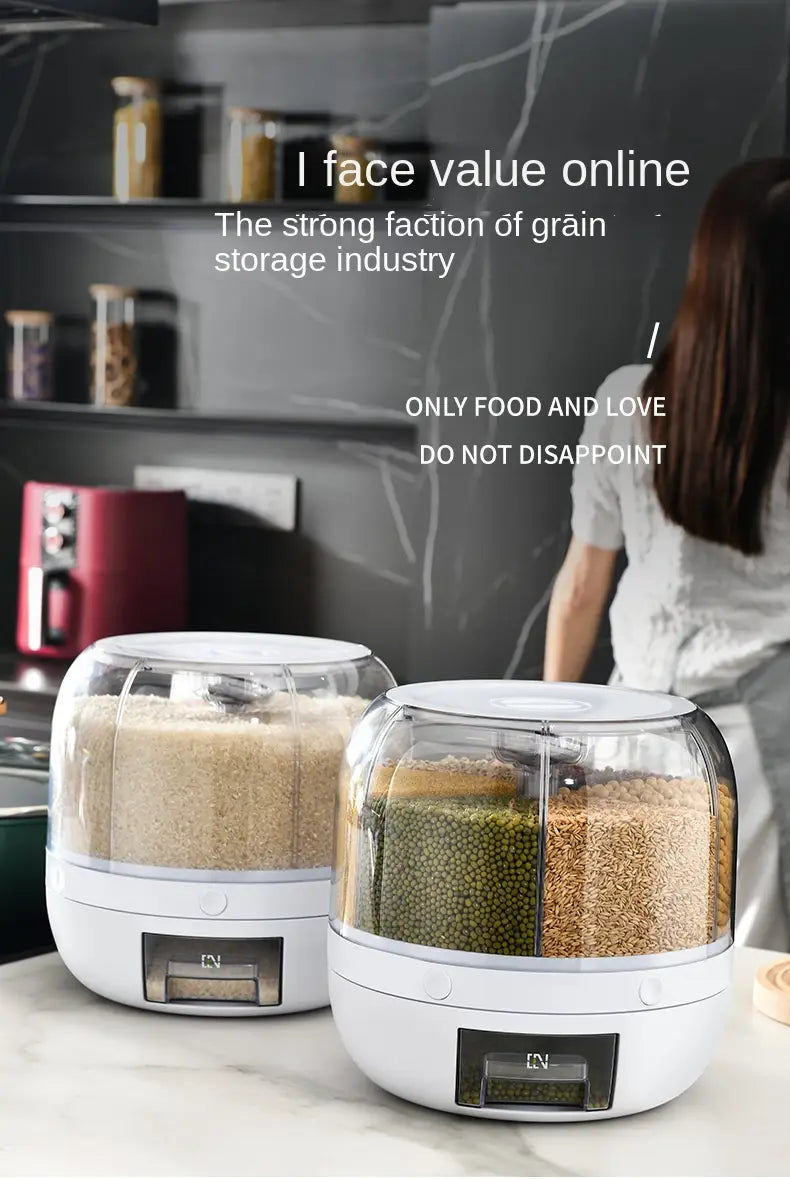 Rotating Rice Dispenser Sealed Dry Cereal