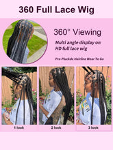 Synthetic Braided Wig Full Lace Front Wigs Knotless Box Cornrows Wigs For Black Women 36 Tribal Jumbo Braids Wigs With Baby Hair - GiFTiFY