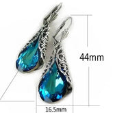 Elegant Blue Water Drop Zircon Dangle Earrings - GiFTiFY