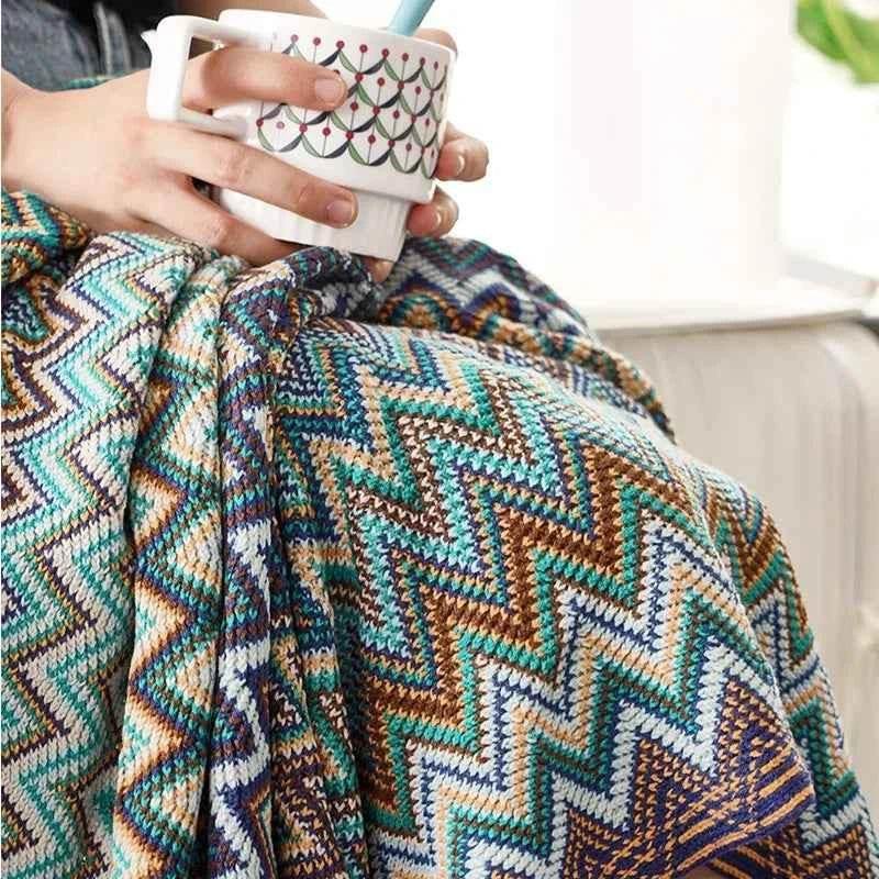 Bohemian Couch Blanket Large Knitted Tassel Throw for Bed Chair Sofa Couch Cover All-Season Blankets Home Decor Soft Comfortable - GiFTiFY