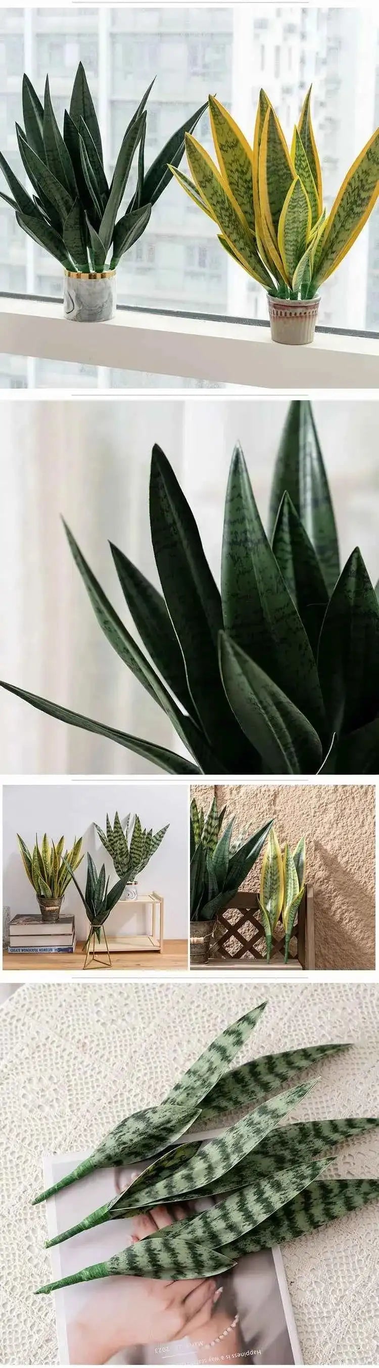 Aritificial Snake Plant Home Decorations Wedding Supply School Eucalyptus Plant by DSERS
